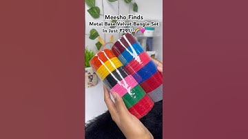 Metal Base Velvet Bangle Set🌈🩷 #meesho #meeshofinds #meeshoapp #bangles #bangle #shorts #ytshorts