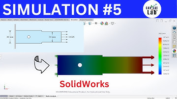 Static Analysis of Plate / FEA for beginners / Stress Concentration/ Brittle / SolidWorks Simulation