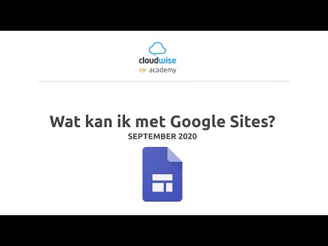 Wat kan je met Google Sites   Google sites Introductie