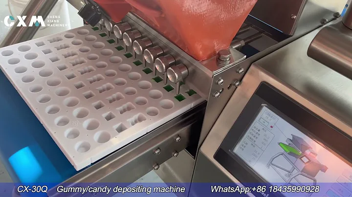 gummy candy depositing machine | gummy bear making machine with cooker #gummybear #candymaking