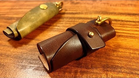 Making a Leather Scroll Key Case / 2 Patterns No.77