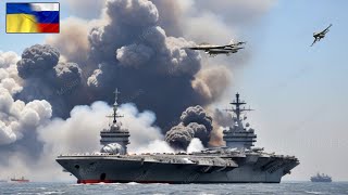 Horrifying Moment, Crazy Action of US F16 Pilot Destroys Russian Aircraft Carrier