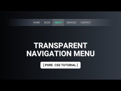 Transparent Navigation Menu Using CSS3