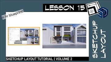 Sketchup Layout 15 - Architectural Speedbuild of 4 Storey Building
