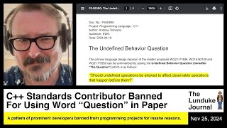 C++ Standards Contributor Banned For Using Word Question