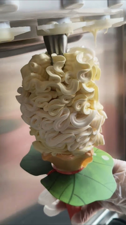 41501 Flower shape soft ice cream #relaxing #icecream #food #dessert #support #fyp