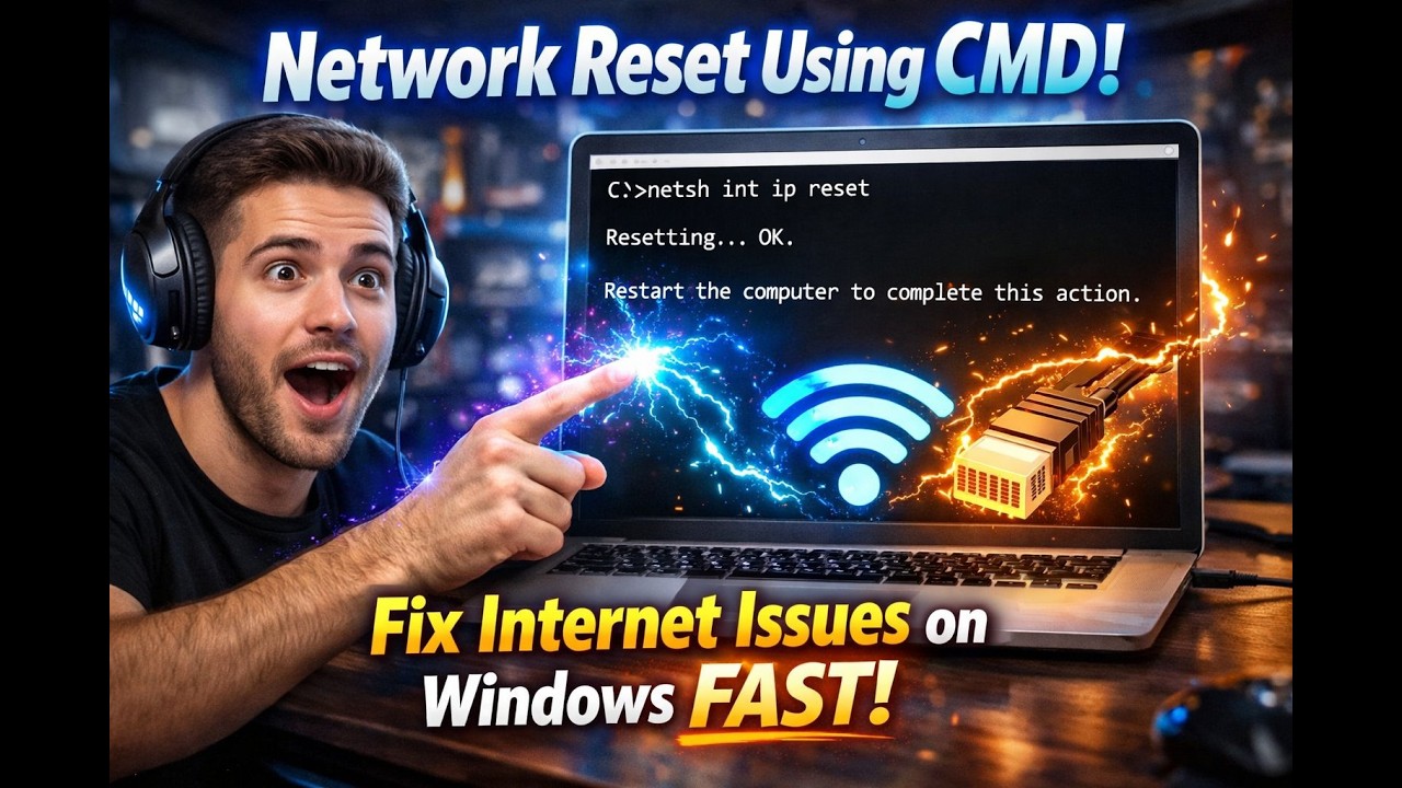 Network Reset Using CMD Fix Internet Issues on Windows FAST! - YouTube