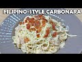 Filipino style carbonara italians do not watch  hungry mom cooking