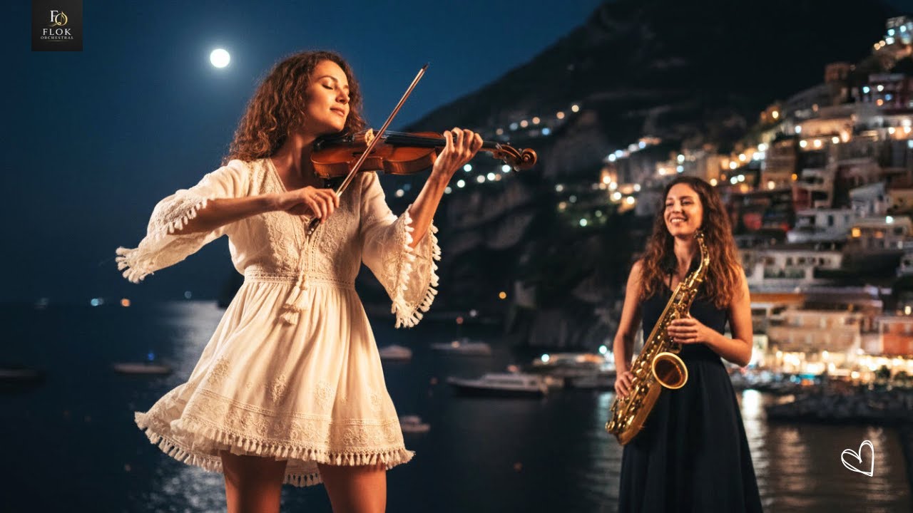 Beautiful Night Mediterranean | 1 Hour Relaxing Saxophone & Violin Fusion for a Perfect Summer Night