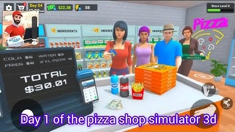 day 1 of. the pizza shop simulator 3d #android gameplay