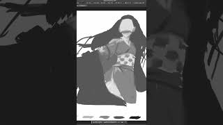 Sketching NEZUKO from DEMON SLAYER 👺 #gesturedrawing