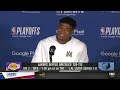 Rui Hachimura Postgame Interview | Los Angeles Lakers dominate Memphis Grizzlies 128-112
