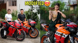 ALISHA SANGA SUPERBIKE RACE PARYO😍 / CBR 600RR / @alishakhadgi9769