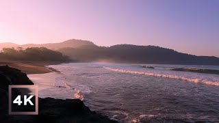 Chill Sunrise Walk On Bandealit Beach – Meru Betiri National Park, East Java | 4K Nature Ambience