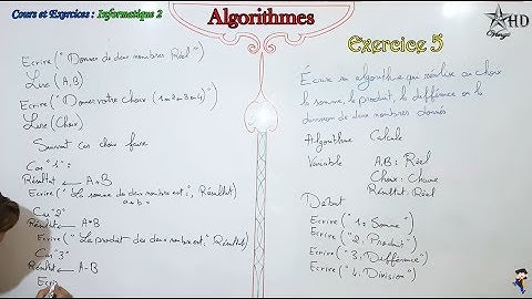 Exercice 5 dans Algorithmes Informatique 2