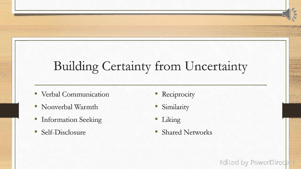 uncertainty reduction theory uncertainty reduction theory