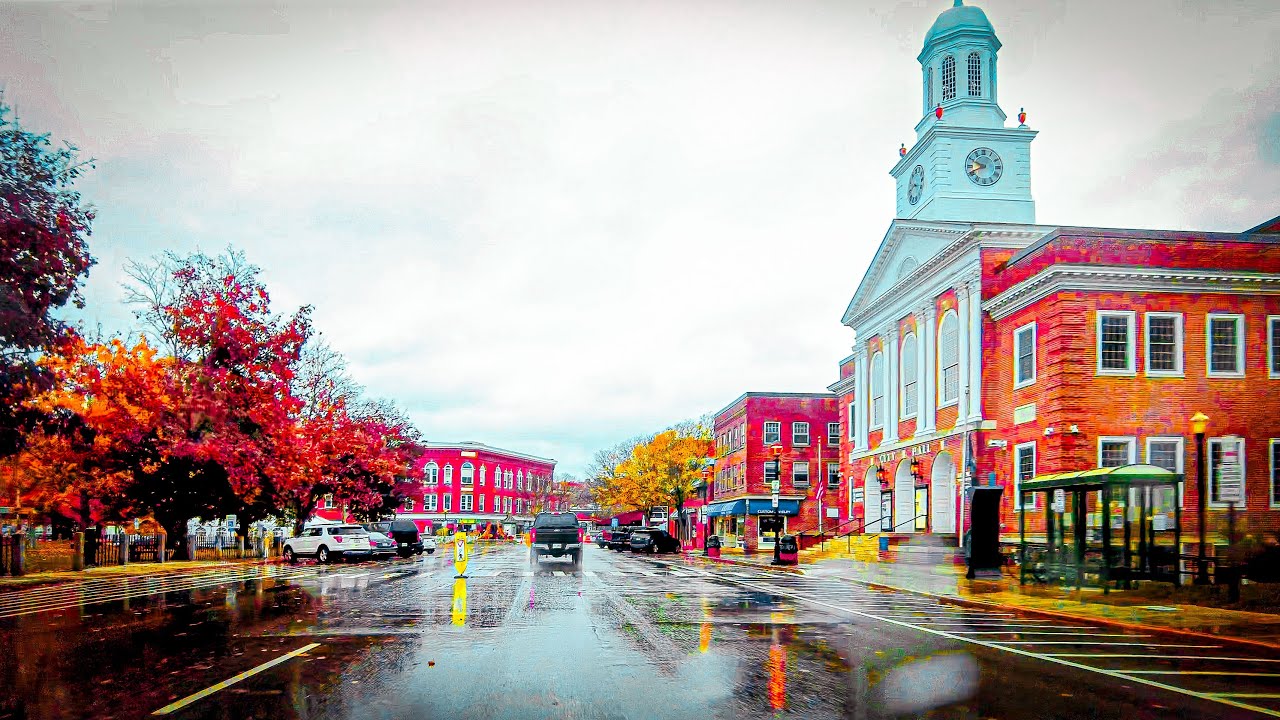 Driving in rain from Plymouth to Lebanon, New Hampshire, USA YouTube