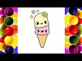 Ice cream 🍦 Мороженое 🍦 drawing for kids 아이스크림