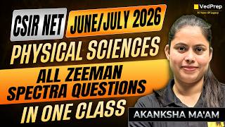CSIR NET June/July 2026 Physical Sciences 🚀 All Zeeman Spectra Questions in One Class | VedPrep