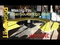 Open Source Logo Desk made from plywood with CNC