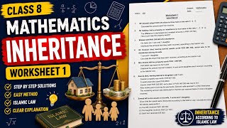 Class 8 Math Worksheet 1 | Inheritance Questions 1–7 | Complete Solution | APS Students