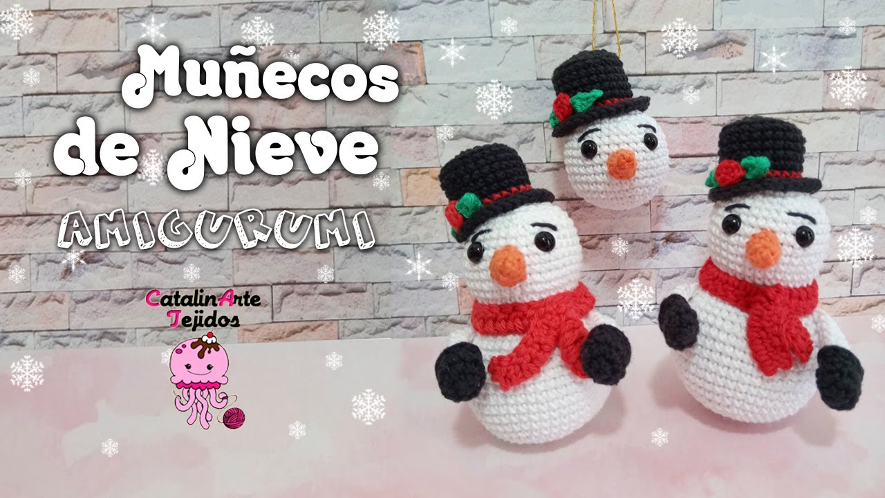 Muñeco de nieve amigurumi | adornos para arbolito | CatalinArte Tejidos