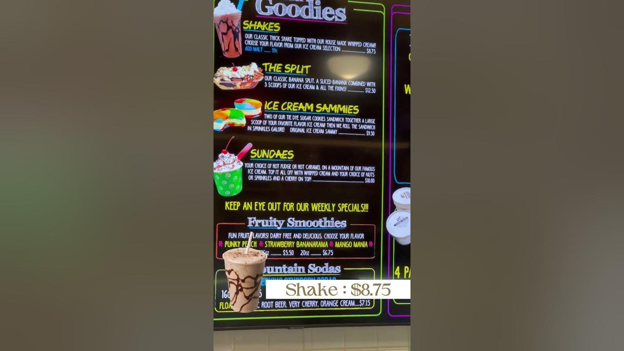 How much does an ice cream cost in Park City shorts icecream 