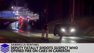 Deputy fatally shoots suspect who opened fire on cars in Cameron North Carolina News
