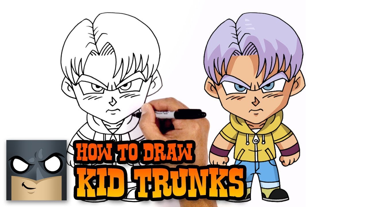 How To Draw Kid Trunks Dragon Ball Super Youtube