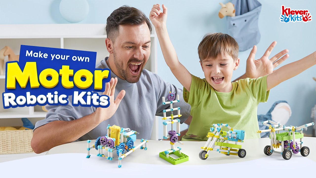 Klever Kits 36-in-1 Motor Robotic Kits, Make Your Own Kids Craft Kits Educational STEM Toys