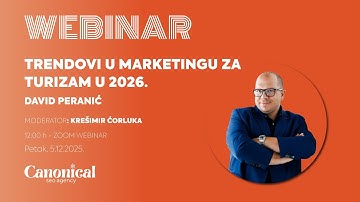 Webinar - "Trendovi u marketingu u turizmu za 2026."