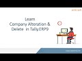 Tally Company Alteration & Delete