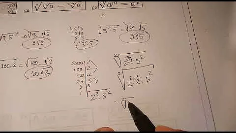 Como descobrir raiz de 200?