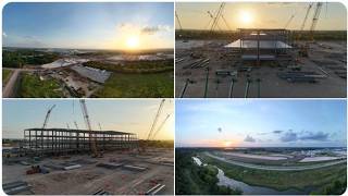 GigaTexas | 7-1-26 | sunset aerial overview @tesla