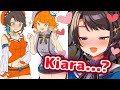 Oozora Subaru - Reacts to Fanart of her wearing Kiara's Costume【ENG Sub/Hololive】