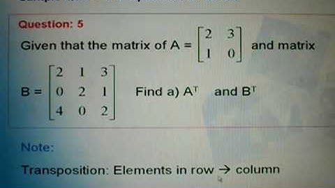 BBMP1103 - Transposition of matrix