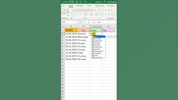 how to split date into Year, Month and Day in MS Excel.#excel #exceltips #shorts @avandhika4210