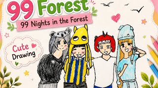 99 Nights in the Forest Drawing Easy Art TutorialDrawing 99 Nights in the Forest