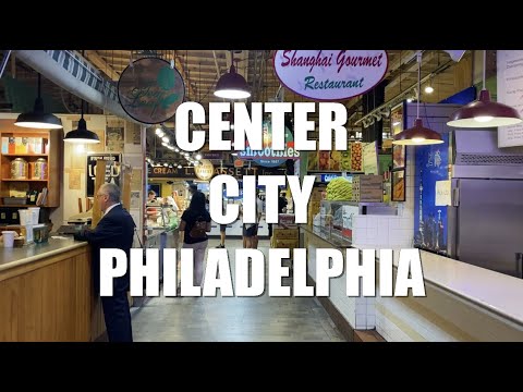 Walking Center City Philadelphia Downtown Walkthrough Reading Terminal Market Virtual Tour