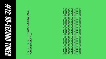 #12: 60-Second Timer (101 Programming Tips & Tricks for the Texas Instruments TI-99/4A Home Computer