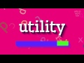 How to say "utility"! (High Quality Voices)