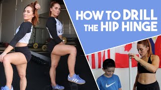 Beginner Deadlift Drills 🏋🏻‍♀️ How to HIP HINGE - Teaching my 8 year old Brother to Lift