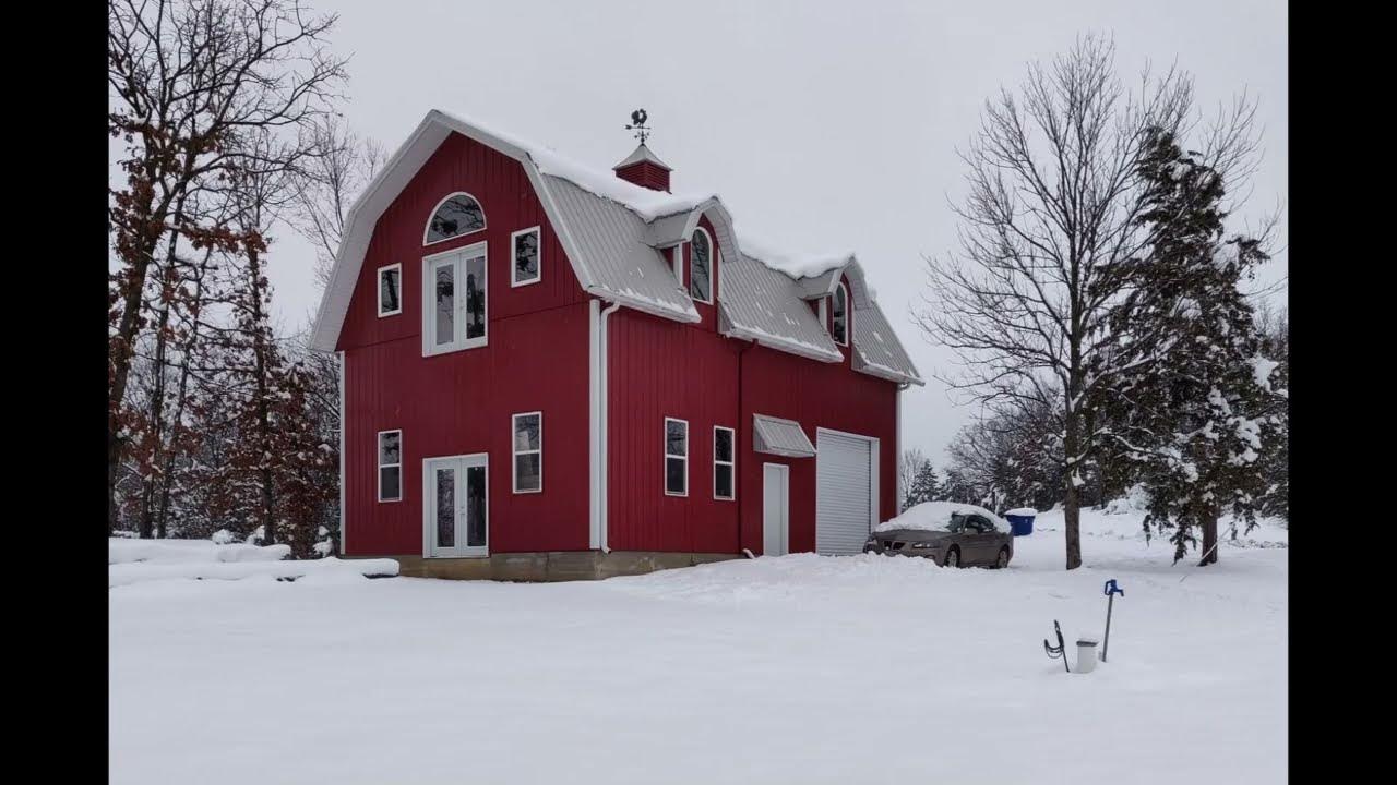 24x40 Gambrel Shop Barn with 2nd Floor Loft - YouTube