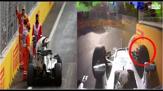 LEWIS HAMILTON CRASH F1 BakuGP Europe 2016 Q3 & Interview