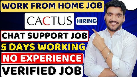 Cactus Work From Home Jobs 2025 | Online Jobs At Home | Verified Remote Jobs | WFH Jobs For Freshers