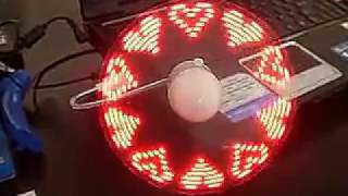 Message words programmable USB LED fan,text editing DIY small LED fans,LED USB Gadgets