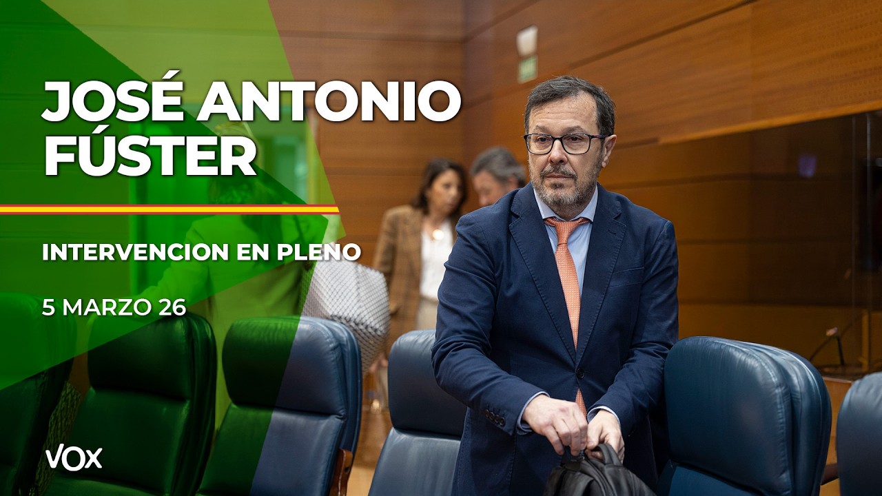 05.03 I Intervención JOSÉ ANTONIO FÚSTER  en la Asamblea de Madrid