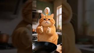 Cooking with my Grumpy Cat: Tomato Egg edition! 🍅🍳#usa #newyork #america #cute #cat #shorts