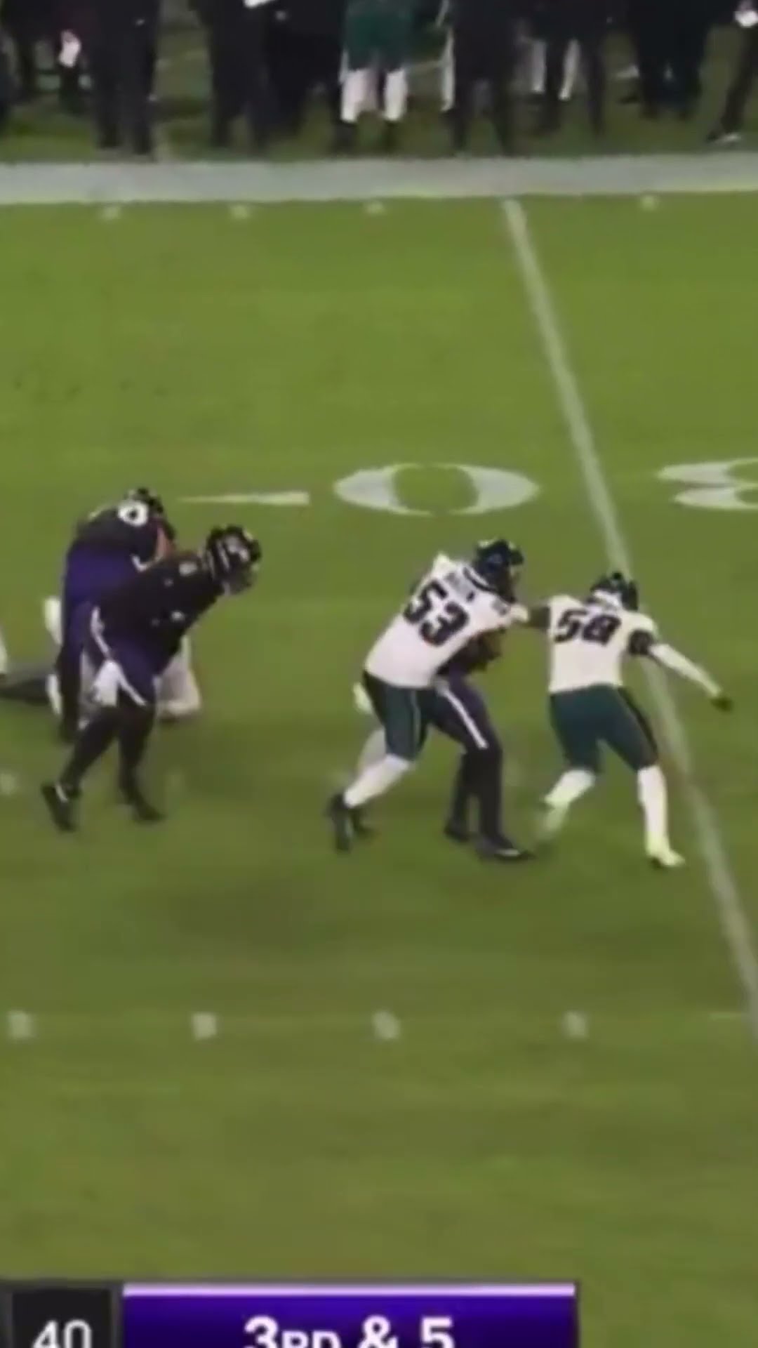 Zack Baun GETS HOME on Lamar Jackson for the sack ?? Eagles vs Ravens Highlights