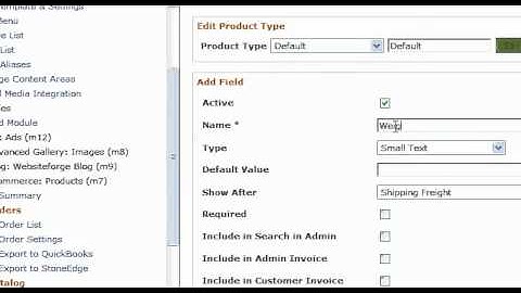 Ecommerce Add Weight Field - Websiteforge Ecommerce Website
